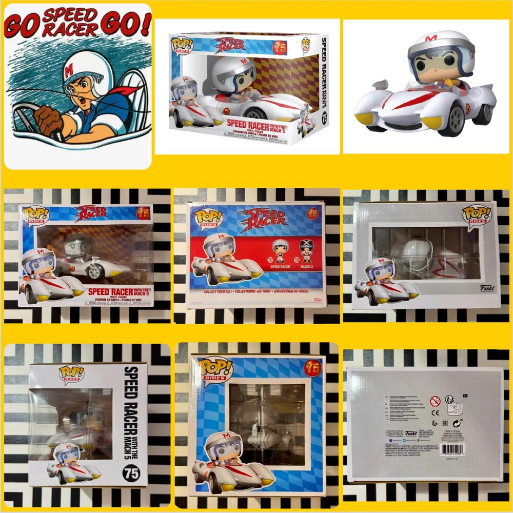 Funko Pop! Rides Go Speed Racer w/Mach 5 Speed Racer #75 Vinyl Figure NEW/MINT!
